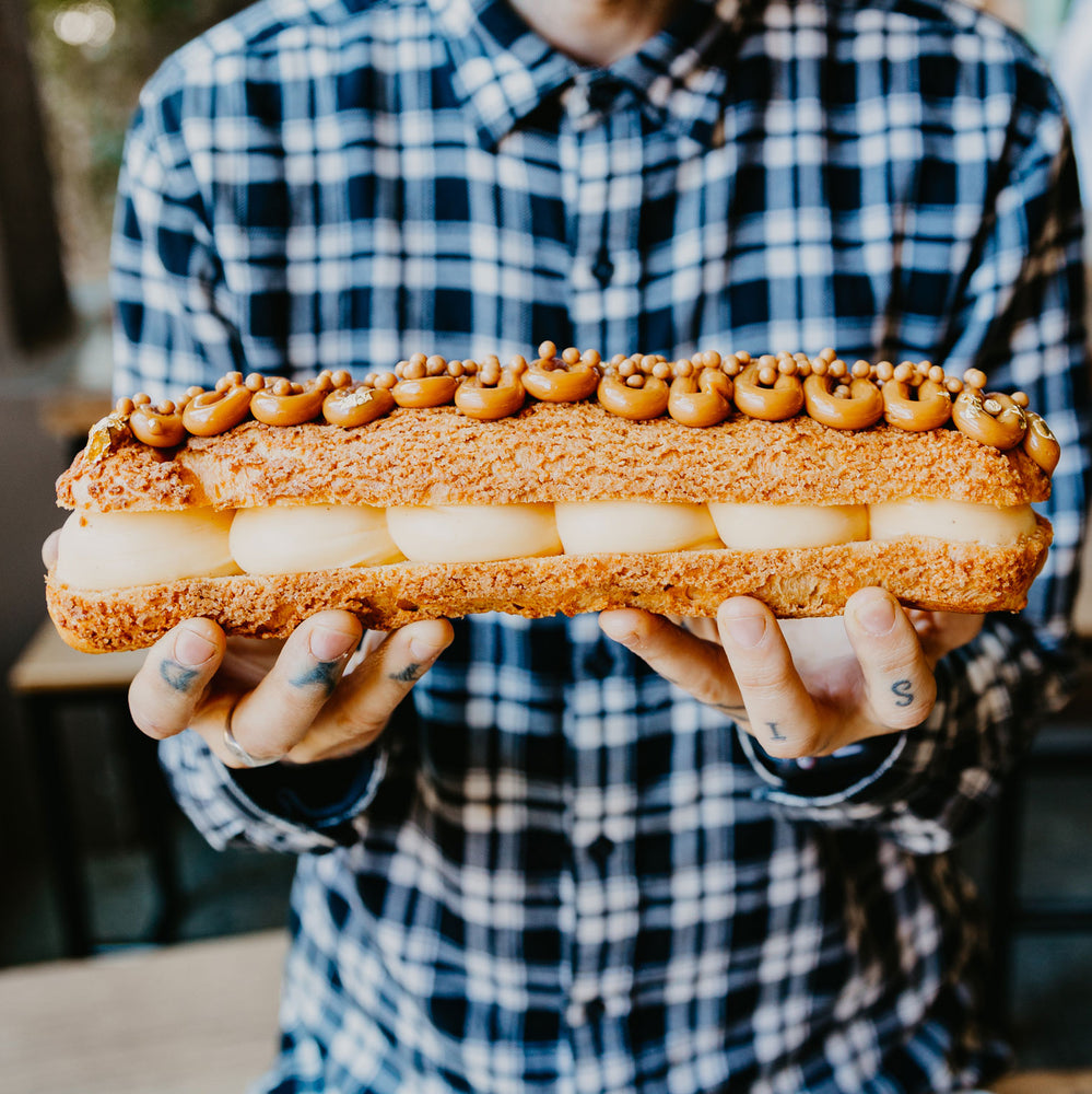 
            
                Load image into Gallery viewer, Giant Salted Caramel Eclair
            
        